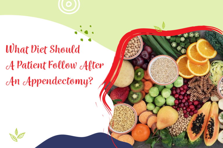 What diet should a patient follow after an appendectomy?